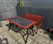 Garden table & bench