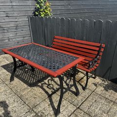 Garden table & bench