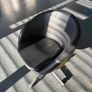 IKEA SKRUVSTA Swivel Chair in Black Faux Leather Image 3