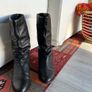 DUNE - Black leather mid-calf boots size 39 Image 6