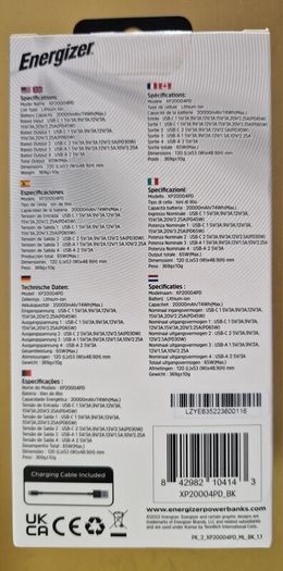 Energizer 20,000 mAh Powerbank