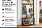 Hallway Coat Rack with Bench &amp; Shoe Storage
