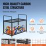 XL Rolling Sports Ball Storage Cart, Lockable Basketball Cage with Elastic Straps, Sport Equipment Holder Organizer for Indoor Outdoor, Steel Storage Rack for Garages, Playgroup, Gym and Schools Image 3