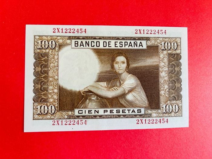 Spain  100  Pesetas  1953  Pick. 145a. UNC