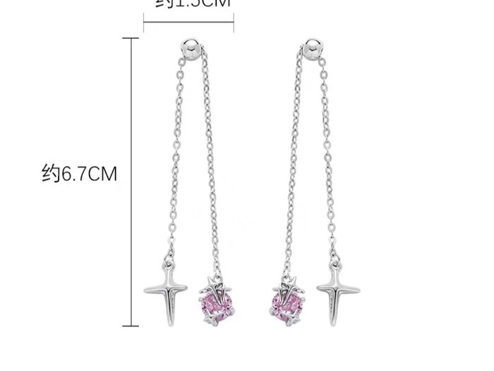 Rebel Studio Pink Diamante Adjustable Length Earring