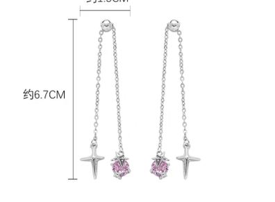 Rebel Studio Pink Diamante Adjustable Length Earring