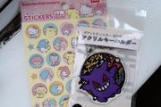 Japanese nintendo stickers and keyring