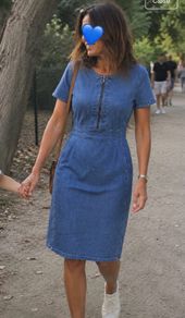 NEW Caroll Structured Denim Dress with pockets - Size 12