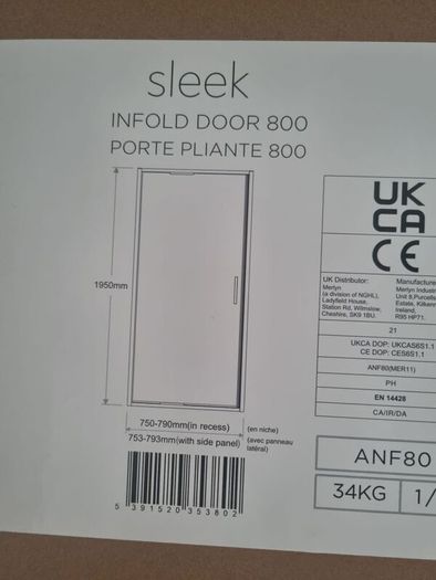 Merlyn Infold Shower Door