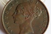 1855 Halfpenny 1/2 Penny Queen Victoria copper coin