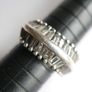 Vintage Cubic Zirconia Sterling Silver 925 Fancy Large Cluster Ring size:O 6,78g Image 10