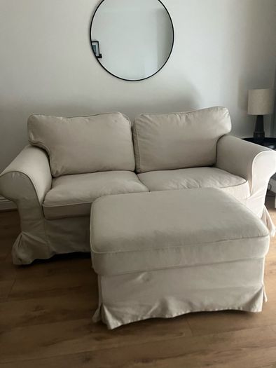 IKEA Ektorp 2 Seater and Footstool