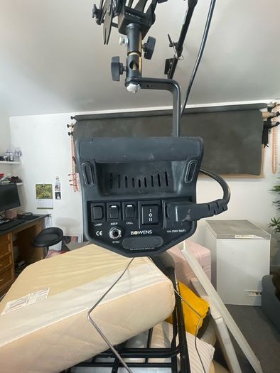 Studio lights rails backdrops