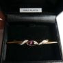 Vintage Gold Plated Bar Purple Stone Brooch Image 7