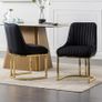 Velvet Dining Chairs Set of 2 (Multiple Colours) Image 2