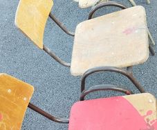 Four School Chairs
