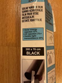Car Solar window film 300x67cm Black Brand New