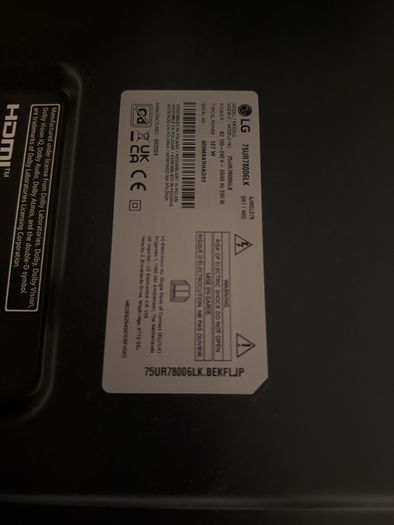 Lg 75" 4K Smart TV 2024 ModelPristine Condition