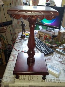 Vintage Carved Mahogany Pedestal Plant Stand Postage Available or Collection