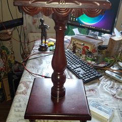 Vintage Carved Mahogany Pedestal Plant Stand Postage Available or Collection