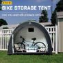 Bike Storage Tent sheds for Outdoor,Waterproof Anti-UV Bike Storage Tent Bicycle Motorcycle Shed Shelter Outdoor Backyard Steel Frame PE Cover Zipper, Arch ZT Image 7