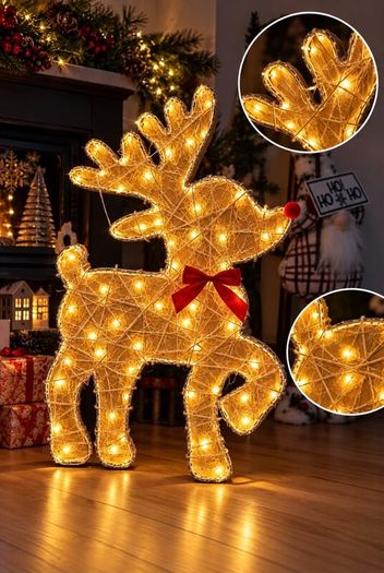 Handmade Light-up Christmas Reindeer