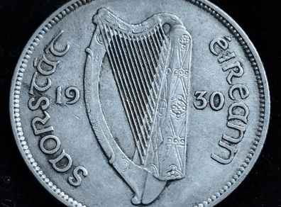 Ireland - 1930 - Florin - Salmon - Silver - KM.7 - [2750]