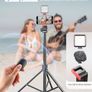 71'' Phone Tripod Stand, Extendable Reinforced Aluminum Phone Stand with Wireless Remote, Stable Cellphone Tripod Compatible with iPhone 14/13/12 Galaxy S23/S22 Huawei. Image 4