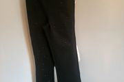 black flair sequin trousers