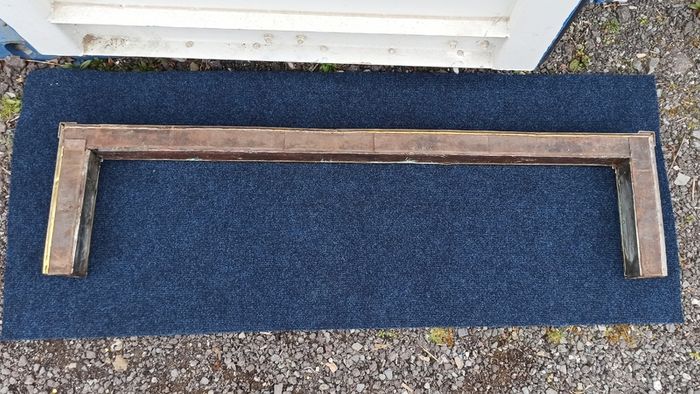 Antique brass fireplace fender  length 140cm
