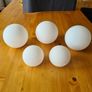 5 White Globe Lights SHADES. . In Very Good Condition. Image 8