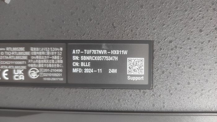 ASUS TUF Gaming A17 (RTX 4060, Ryzen 7) - Like New, Warranty