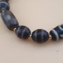 Vintage Himalayan Tibetan Eye Stripe Agate Beads With dotted Decorated Beads Bracelet Image 3