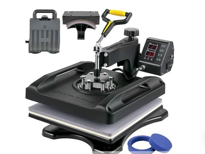 5-in-1 Multifunction Heat Press Machine for T-Shirts Mugs Caps & Plates