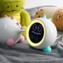 Children's Alarm Clock, Children's Sleep Trainer with Night Lights, Sound Machine, Alarm Clock with Alarm Time for Toddlers (Green) Image 7