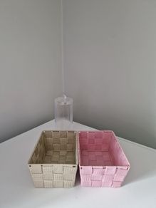 Set 2x small basket and Cotton box
