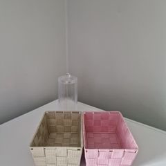 Set 2x small basket and Cotton box