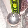 Beautiful Pair of Glass Salt and Pepper Cellars Silver Plated Tops Image 4