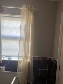 Gold voil curtain panels x2