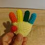 Crocheted 'Rainbow Hand' Image 2