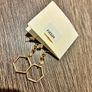 Gold-plated hexagonal drop earrings - brand new Image 2