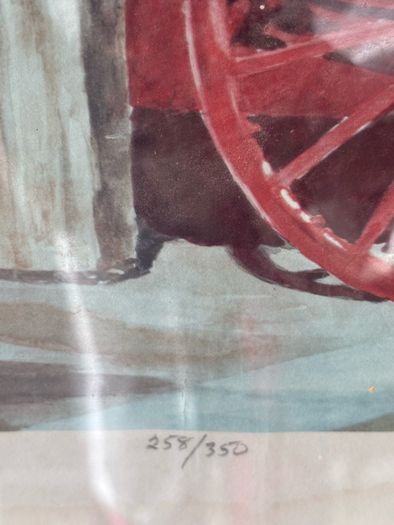 Framed lithograph