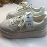 ASH Impuls Eco New Off White Seafoam Leather Platform Trainers new size 39 Image 2