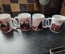 Halloween and Christmas Mugs