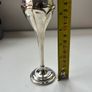 Vintage silver-plated bud vase featuring an Art Nouveau crocus and tulip design Image 5