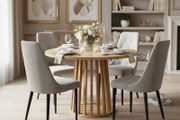 Tovo Extendable Round Dining Table Laminated 100-140cm