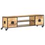 TV Cabinet 130x30x39 cm Solid Mango Wood Image 10