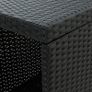 Bar Table with Storage Rack Black 120x60x110 cm Poly Rattan Image 4