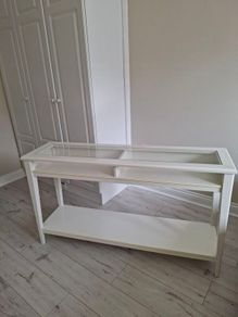 Glass Top Console Table