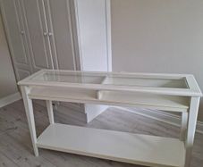 Glass Top Console Table